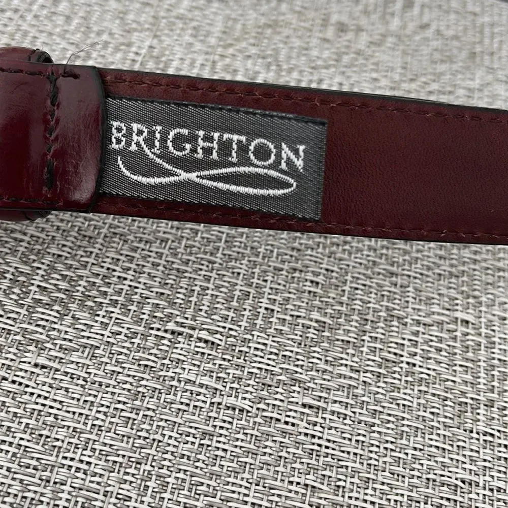 Beautiful Brighton Genuine English Calf on Clove leather belt.